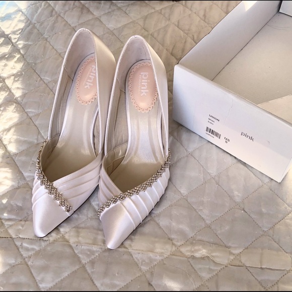 pink paradox London Shoes - Pink Paradox London White Crystal Pointed Pumps